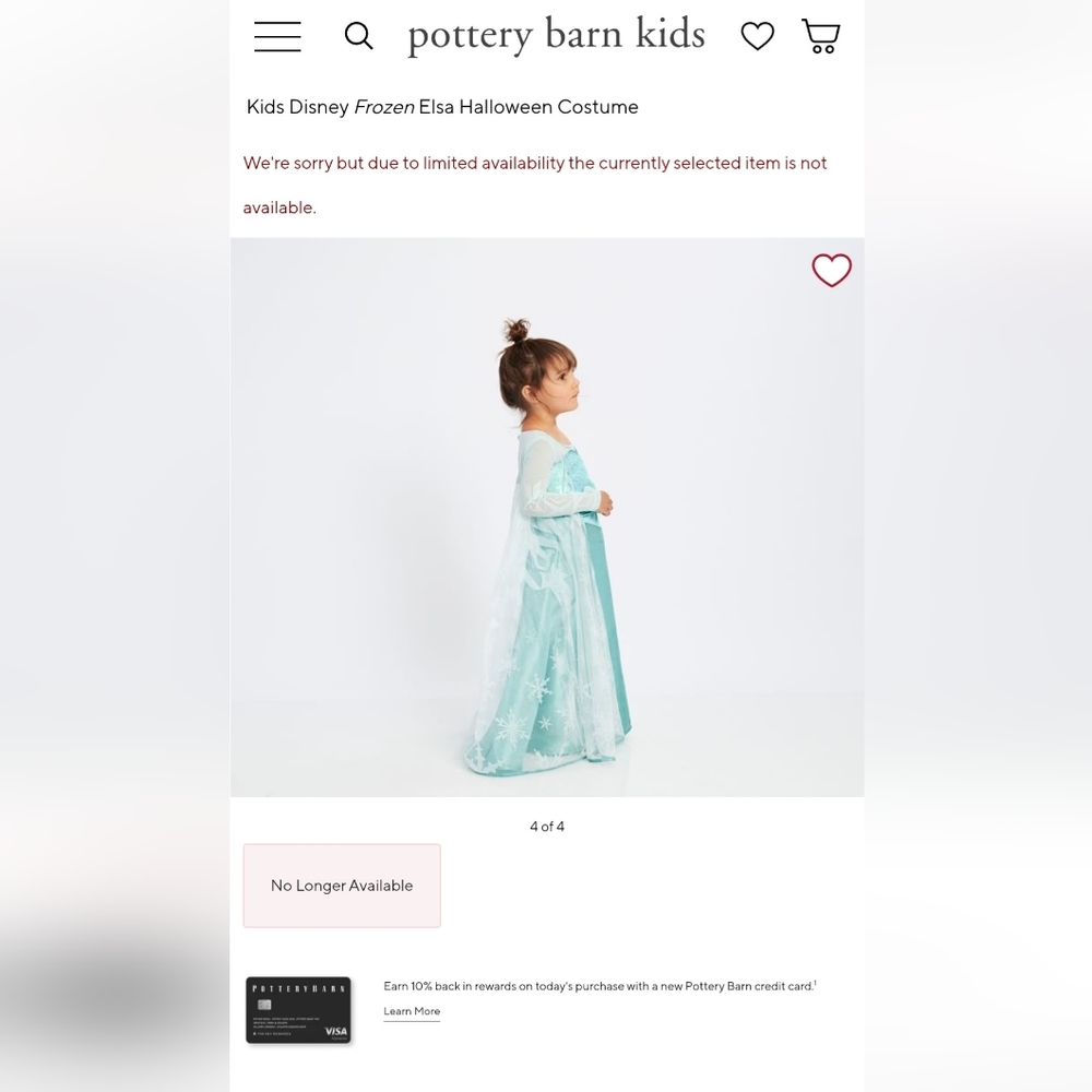 Halloween Disney Frozen Elsa Costume  Pottery Barn kids